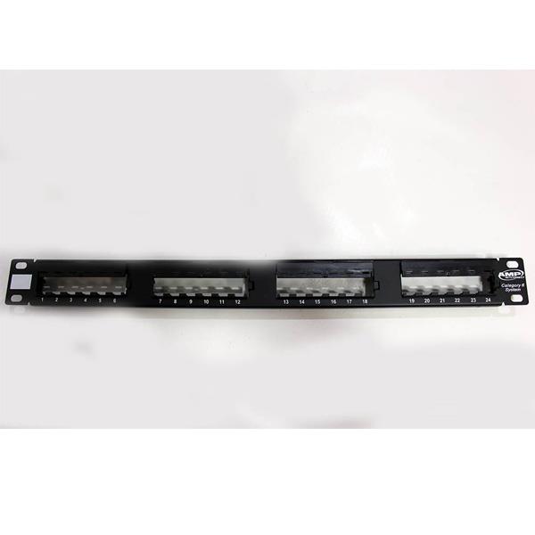 پچ پنل 24 پورت CAT6 ای ام پی AMP PATCH PANEL Cat6 UTP Patch Panel Netplus Unloaded CAT6 24 Port